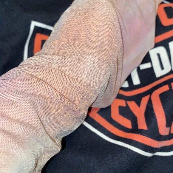 Harley-Davidson Black and Orange V-Neck Shirt❤️ - Picture 4 of 5